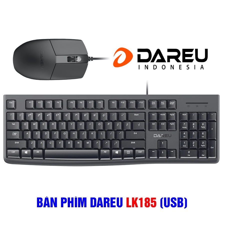 Bàn phím DAREU LK185 - Phím mỏng - Sản phẩm lý tưởng cho văn phòng