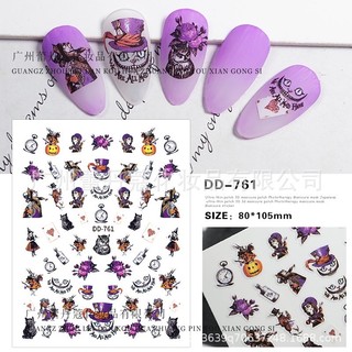 sticker Halloween nails