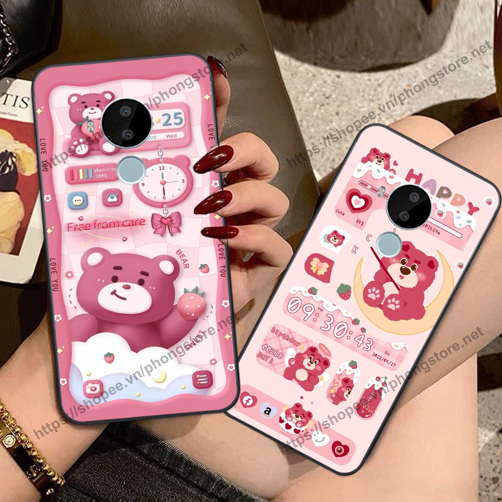 Ốp lưng Nokia 3.4 - Nokia C20 - Nokia C30 - Nokia G20 gấu trắng hoạt hình 3d cute, giá rẻ