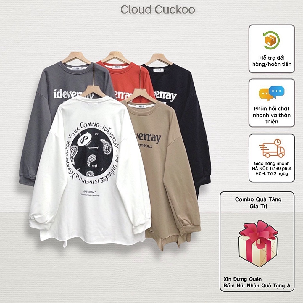 Áo Thun Dài Tay Nỉ Da Cá Sweater In Hình Lưng Áo Thiết Kế Rách Vạt - Mã Số: P150