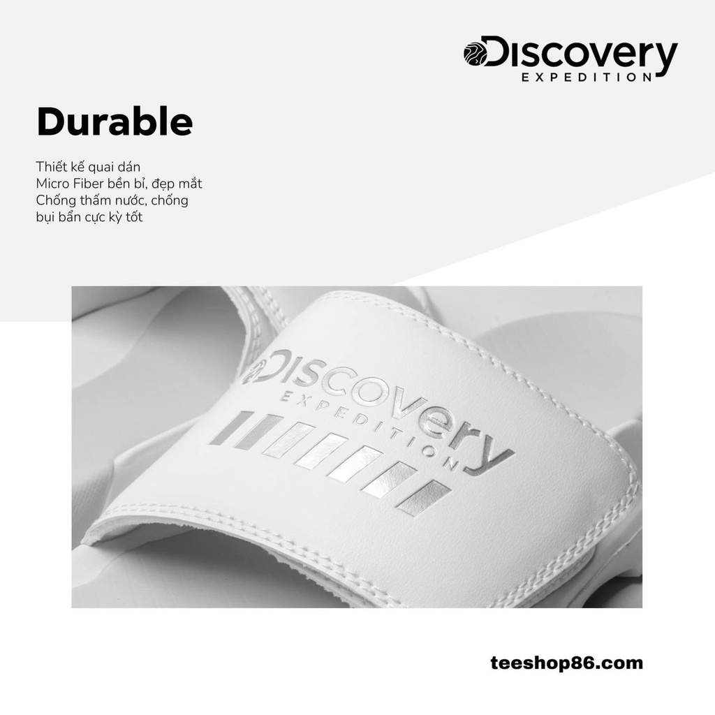 Dép Discovery - Trắng Phối Xám