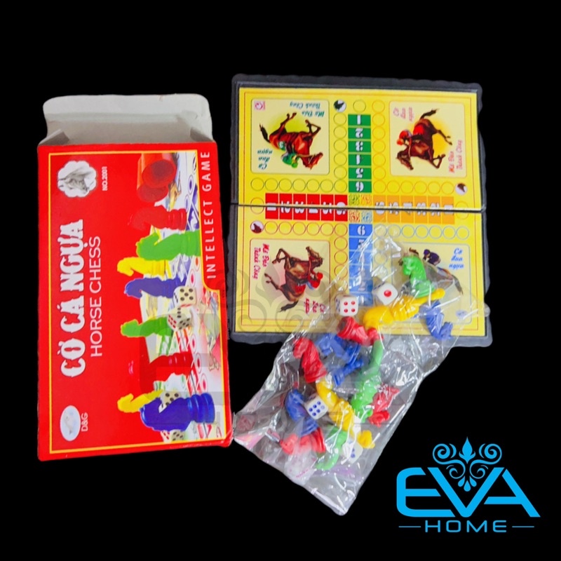 Bộ Trò Chơi Bàn Cờ Cá Ngựa Nam Châm Mini Gấp Gọn