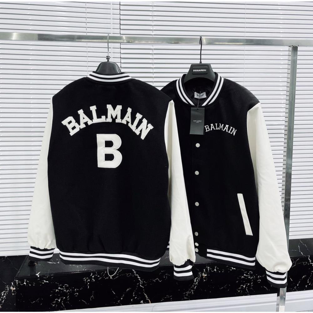 Áo Khoác, Áo Bomber Siêu Đẹp với Họa tiết BALMAIN Phong Cách Ulzzang Hàn Quốc.