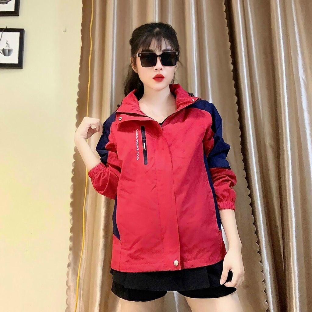 Áo khoác gió nam nữ 2 lớp chống nắng nước form rộng, phối màu du lịch thể thao siêu hot