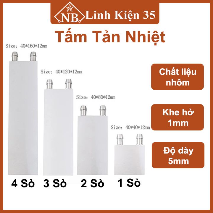 Tản nhiệt nước cho sò nóng lạnh bằng dung dịch 1/2/3/4 sò nhôm tinh khiết đủ loại, hiệu suất cao