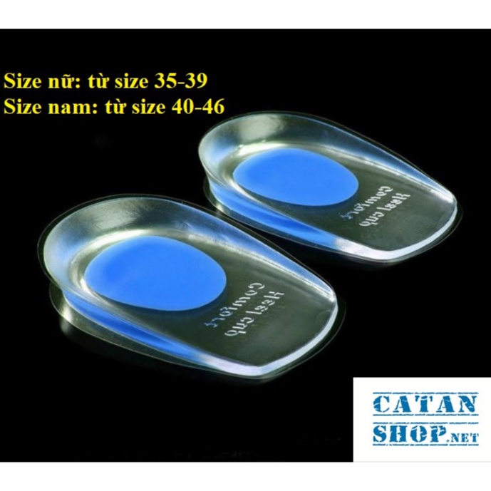 Lót giày tăng chiều cao silicon 1.5cm bảo vệ gót chân, phòng ngừa, giảm đau gai gót chân, chai chân GD240-LGiayBVKD