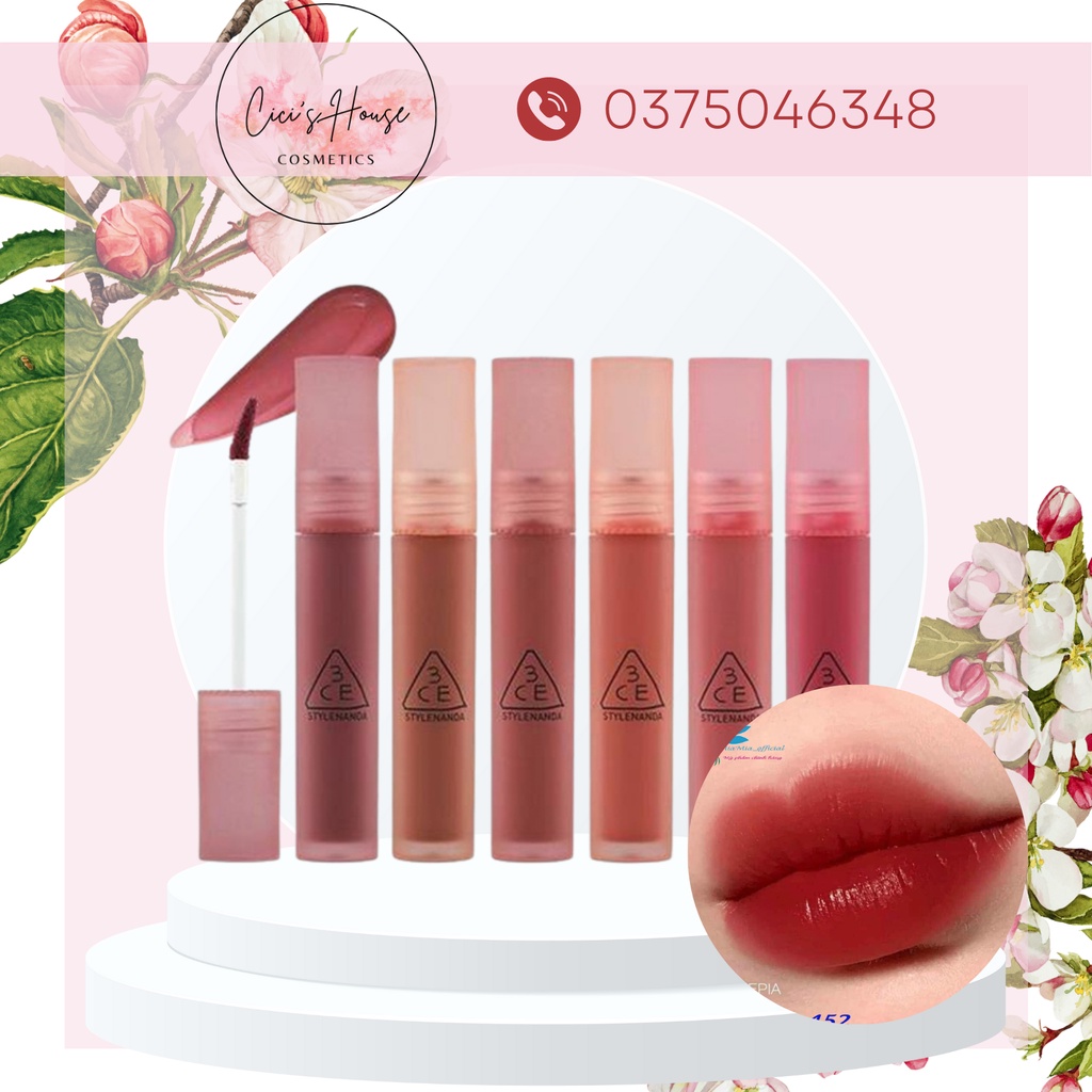 Son 3CE Blur water tint có các màu hot