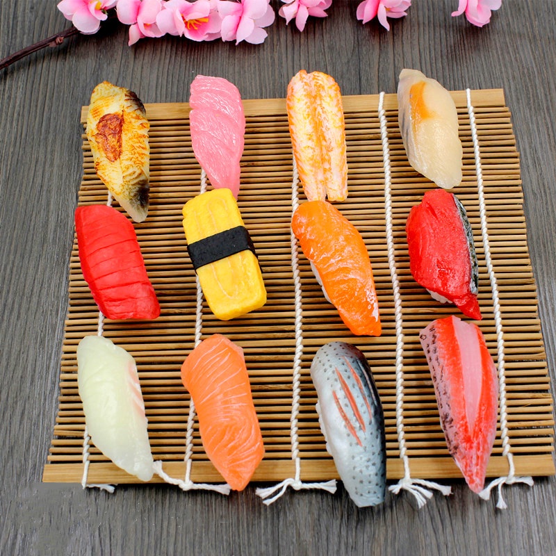 Mô Hình Cơm Nắm Sushi Giả Bằng PVC Kiểu Nhật Bản