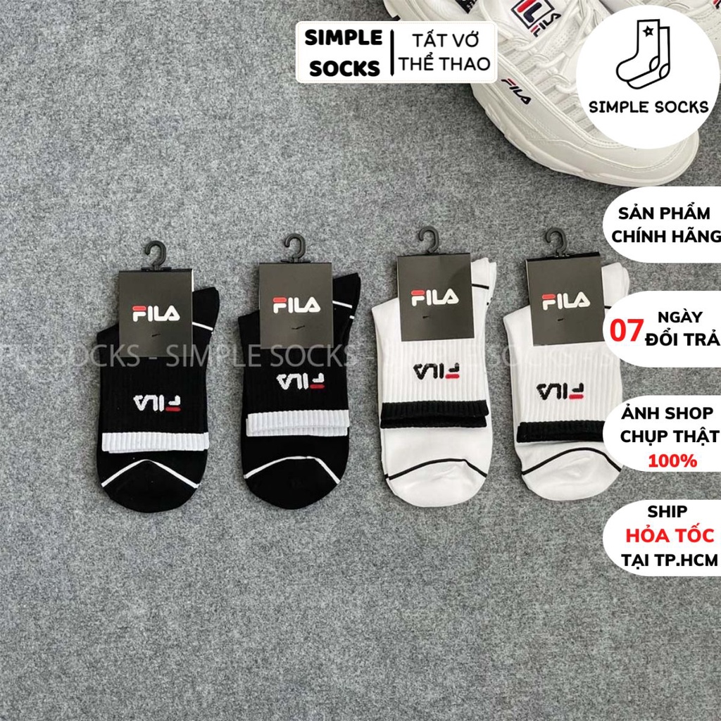 Vớ Fila ️🏀FREESHIP️🏀 Tất Cổ Lửng Nam Nữ Unisex Cao Cấp, Hàng Xuất Hàn Quốc - Vớ Dầy Dặn Chống Hôi Chân