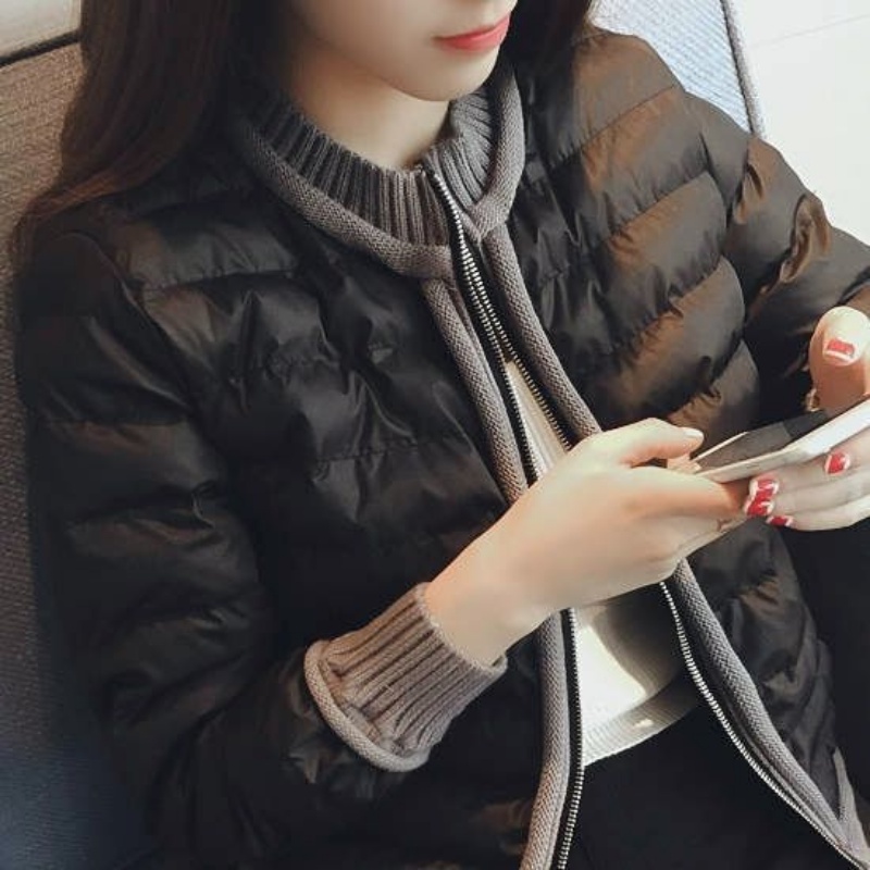 Áo Khoác Parka Màu Đen Dáng Ngắn Thời Trang Thu Đông Cho Nữ Size M-5XL