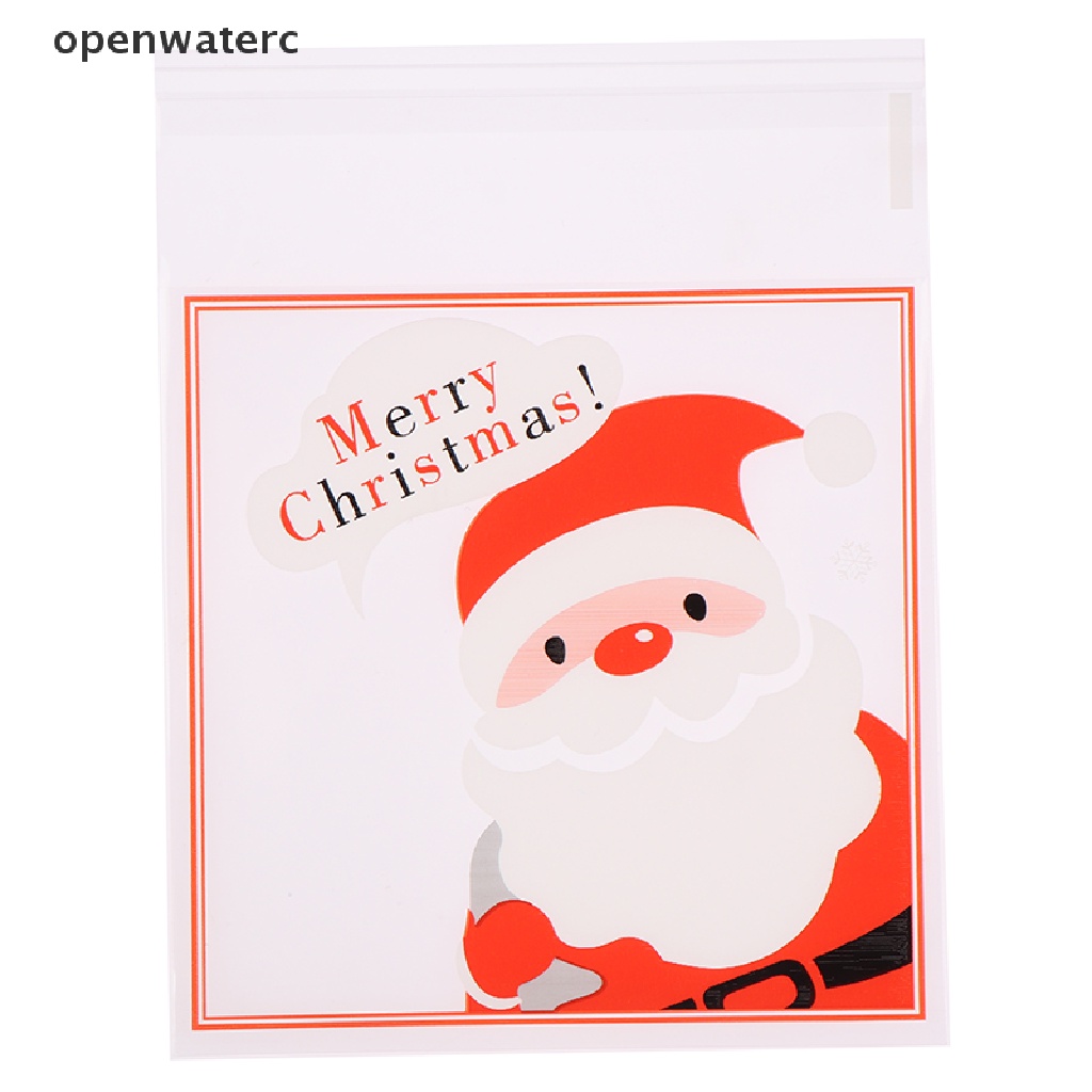 Set 100 Túi Trong Suốt Đựng Kẹo Giáng Sinh