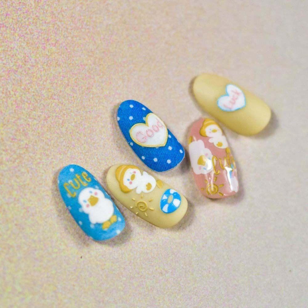 Miếng Dán Trang Trí Móng Tay Họa Tiết Hoạt Hình Dễ Thương