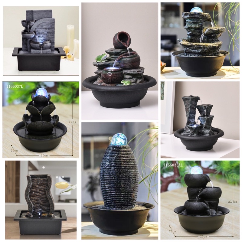 Thác nước để bàn phong thuỷ kích tài lộc