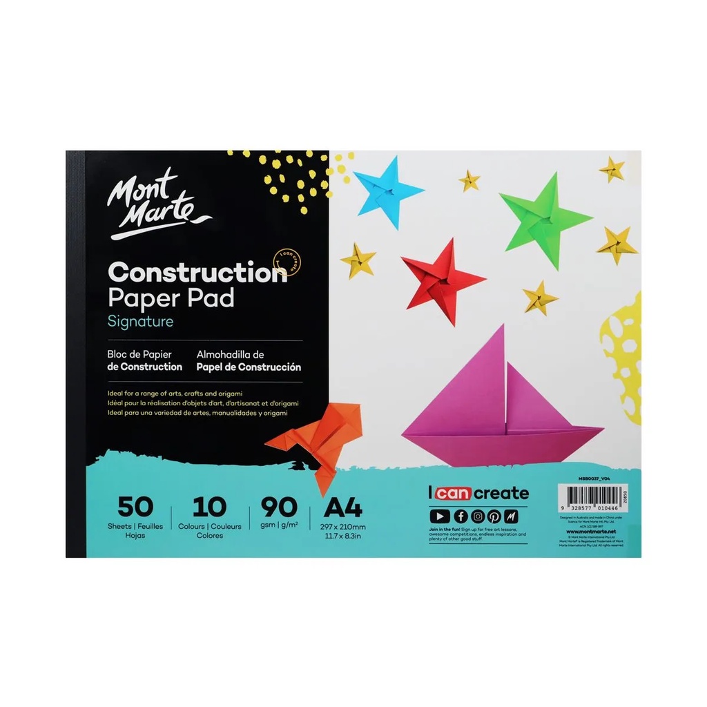 Cá Chép - Giấy gấp Mont Marte Kids Construction Paper 50 tờ