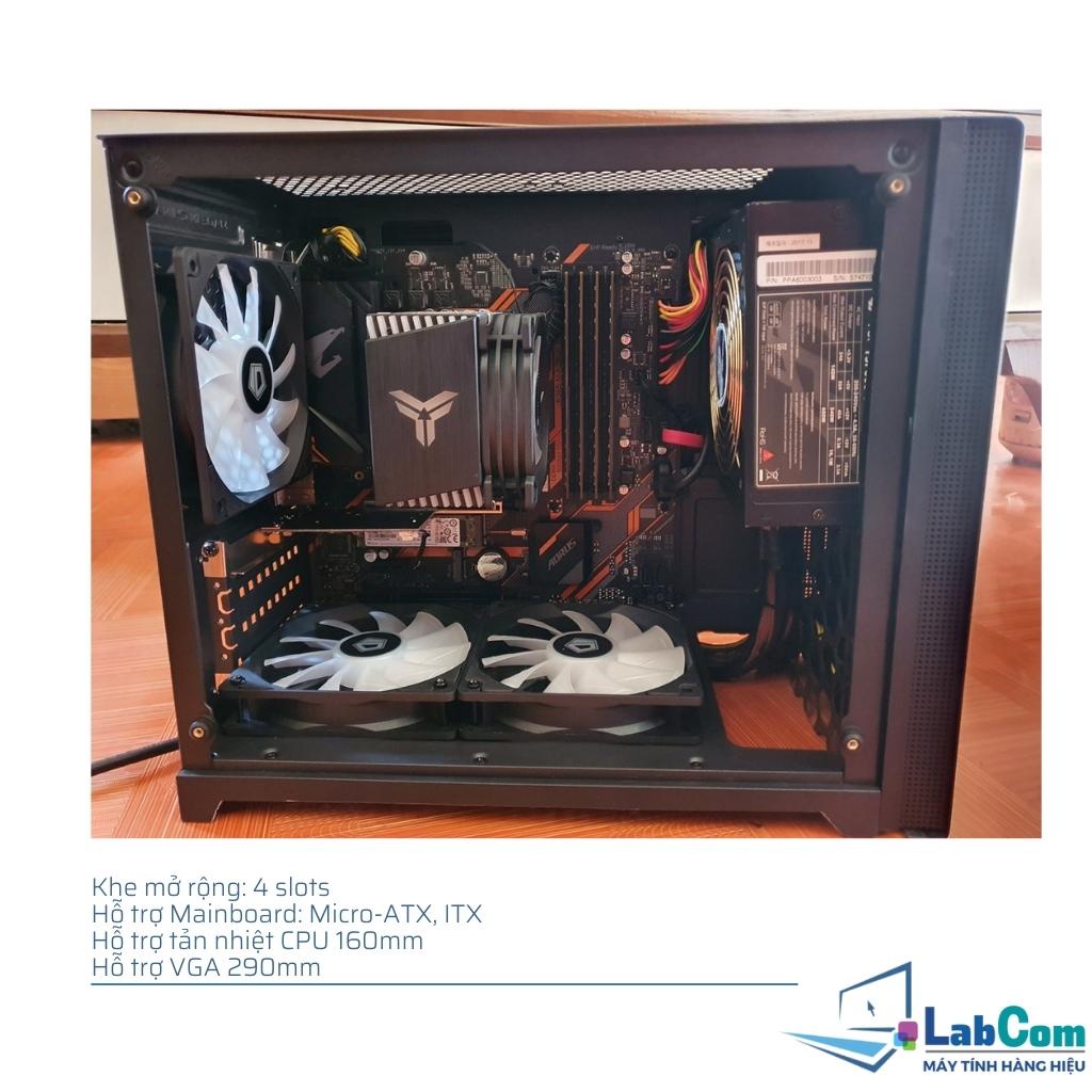 Vỏ case máy tính Xigmatek Aero Micro-ATX, ITX Màu đen kèm sẵn 2 Fan và không kèm Fan | Mặt hông trái kính cường lực | BigBuy360 - bigbuy360.vn