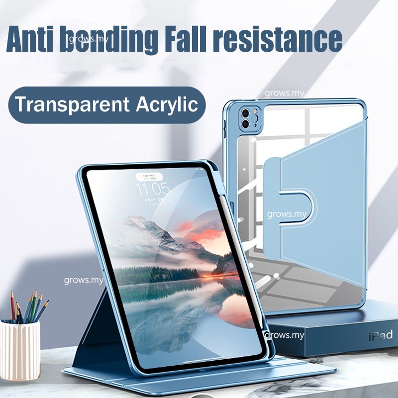Ốp Máy Tính Bảng PC Trong Suốt Chống Sốc Xoay 360 Độ Cho IPad 2022 10.9 "IPad 10th Gen Pro 11 2022 12.9 10.2 9th 7th 8th Air 3 4 5 Mini 6