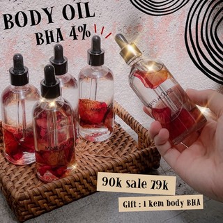 [ SẴN ] BODY OIL BHA 4% + tặng kèm kem body BHA 30g