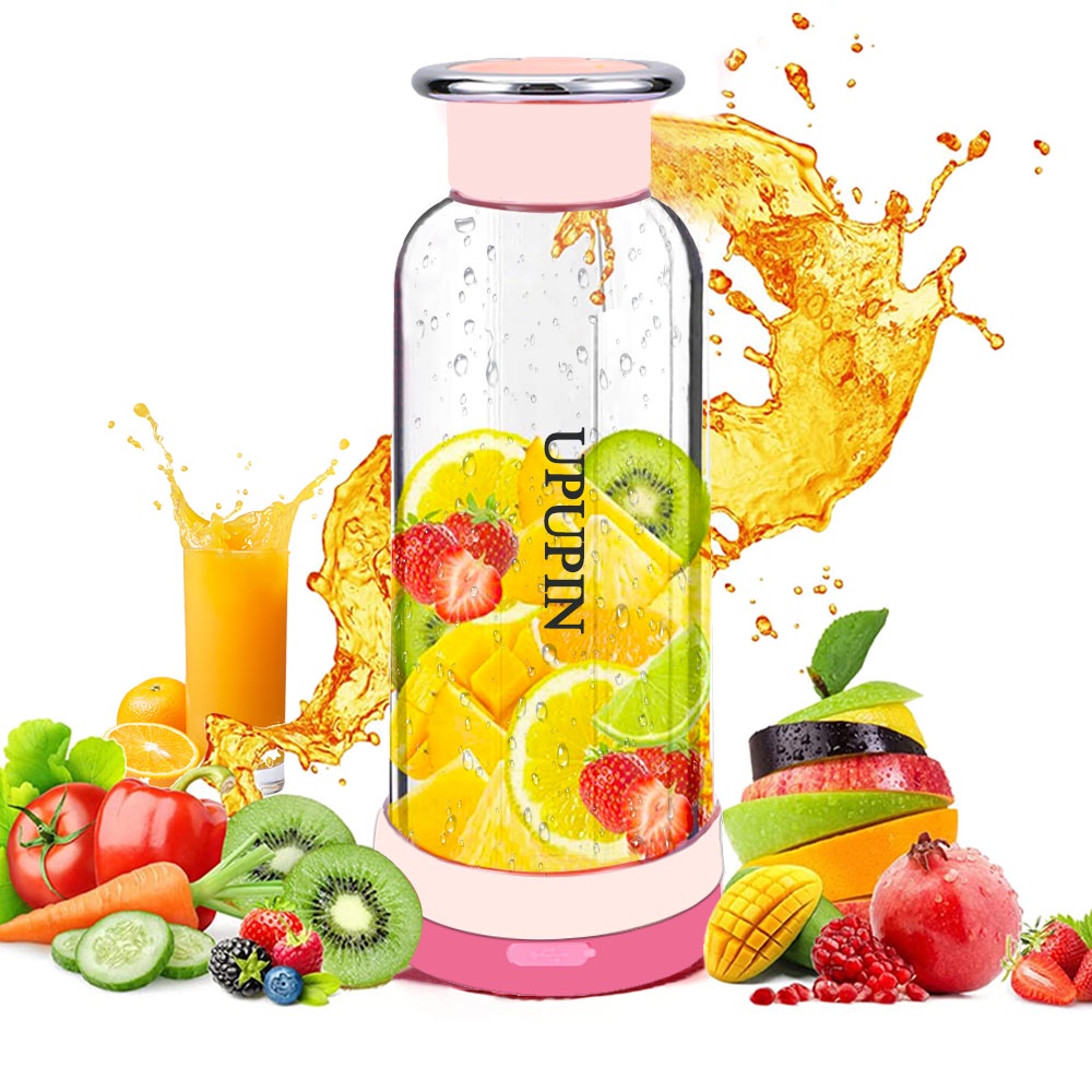 UPUPIN Máy xay sinh tố cầm tay mini juice 400ML xây say sinh tố đa năng 4 lưỡi