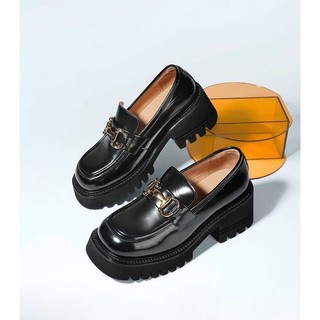 Kana Platform Loafes - Giày da bò nữ