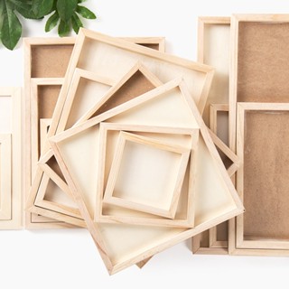 Khung ảnh Vintage khung tranh không kính bằng gỗ thông trang trí STEAM