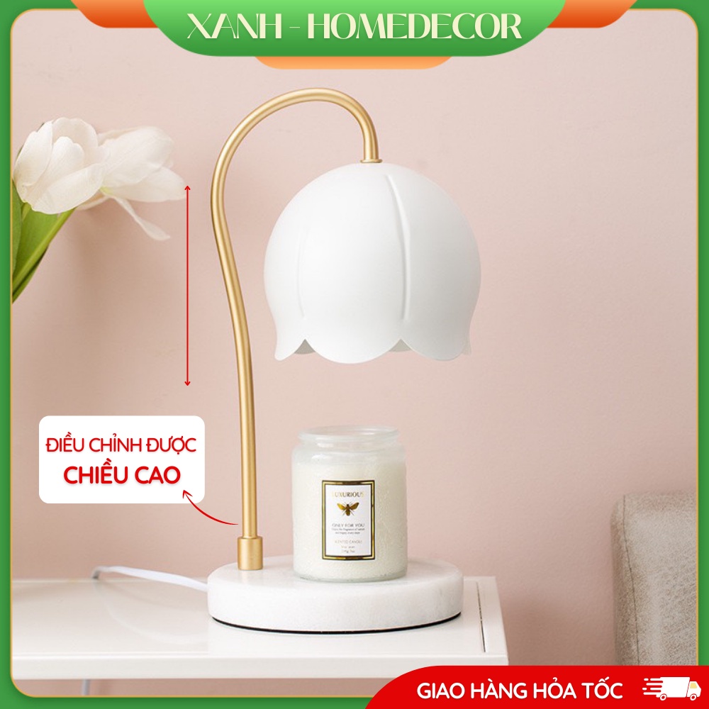 Đèn đốt nến thơm hoa LiLi trắng cho nến BBW, Yankee, Goose