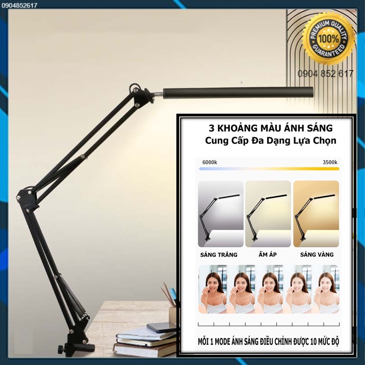 Đèn LED kẹp bàn 10W 12W cỡ lớn cắm USB dùng cho chống cận để bàn đọc sách