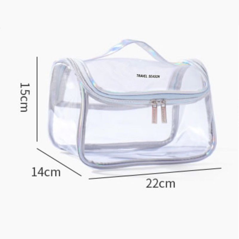 Túi Đựng Mỹ Phẩm Bằng Nhựa PVC Chống Thấm Nước Cỡ Lớn Tiện Dụng Mang Đi Du Lịch