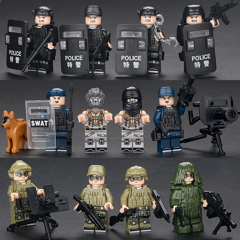 Bộ Đồ Chơi Lắp Ráp Lego Quân Đội SWAT Police Special Forces Villain