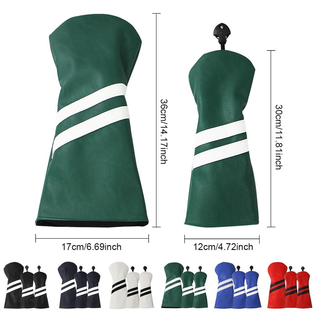 Set 3 Vỏ Bọc Đầu Gậy Đánh Golf Bằng Vải Bông Dày Dặn Gọn Nhẹ Bảo Vệ Chống Nắng Chống Thấm