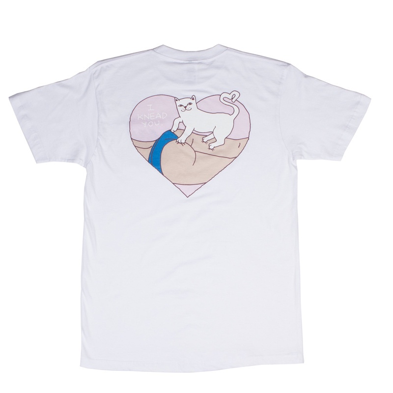 Ripndip Áo Thun Ngắn Tay Dáng Rộng In Hình Mèo Cá Tính Dành Cho Nam