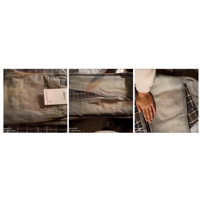 Quần Jeans Lưng Cao Dáng Suông Xẻ Tà Phối Khóa Kéo Phong Cách Retro Mỹ Cho Nữ