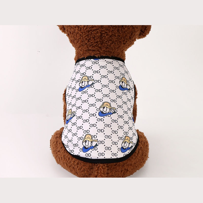 Áo Ba Lỗ Co Giãn Thoáng Khí In Họa Tiết Dâu Tây / Gấu Trúc Cỡ Nhỏ / Vừa Co Giãn Thời Trang Mùa Hè Cho Thú Cưng