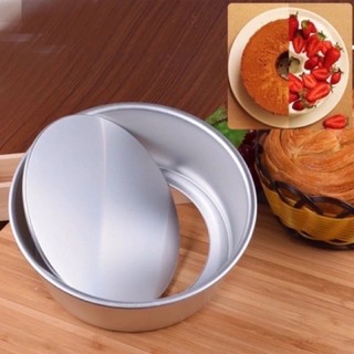 Khuôn nhôm khuôn bánh bông lan tròn đế rời nhiều size từ 2inch đến 8inch