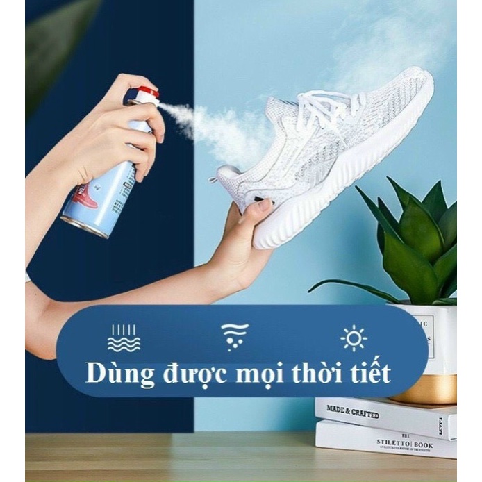 Chai Xịt Khử Mùi Hôi Giày - Dép, Công Nghệ Nano Bạc Khử mùi diệt vi khuẩn hiệu quả.