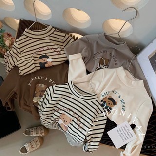 Set 3 áo giữ nhiệt thêu gấu cho bé