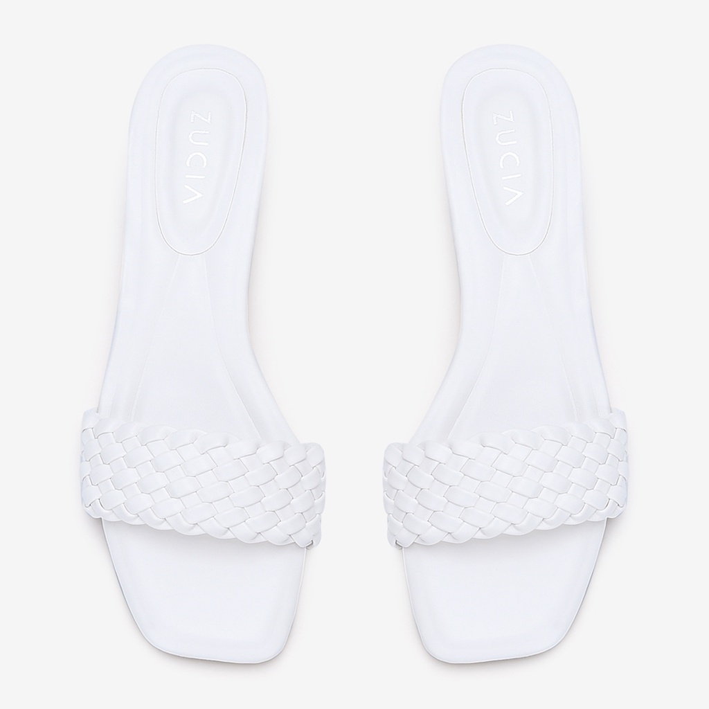 Dép cao gót nữ Zucia thiết kế quai ngang đan sợi nữ tính gót cao 5cm