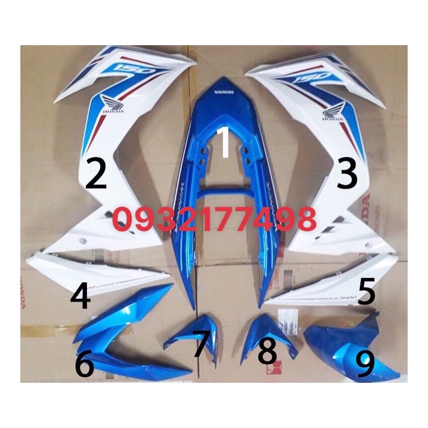 DÀN ÁO V1 XANH 2018 ZIN CHÍNH HÃNG HONDA