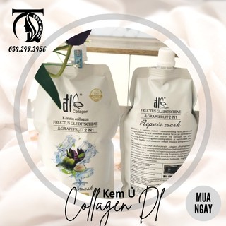 Kem hấp ủ tóc collagen dl bưởi bồ kết 500ml chính hãng - phục hồi tóc hư tổn - khô xơ - chẻ ngọn