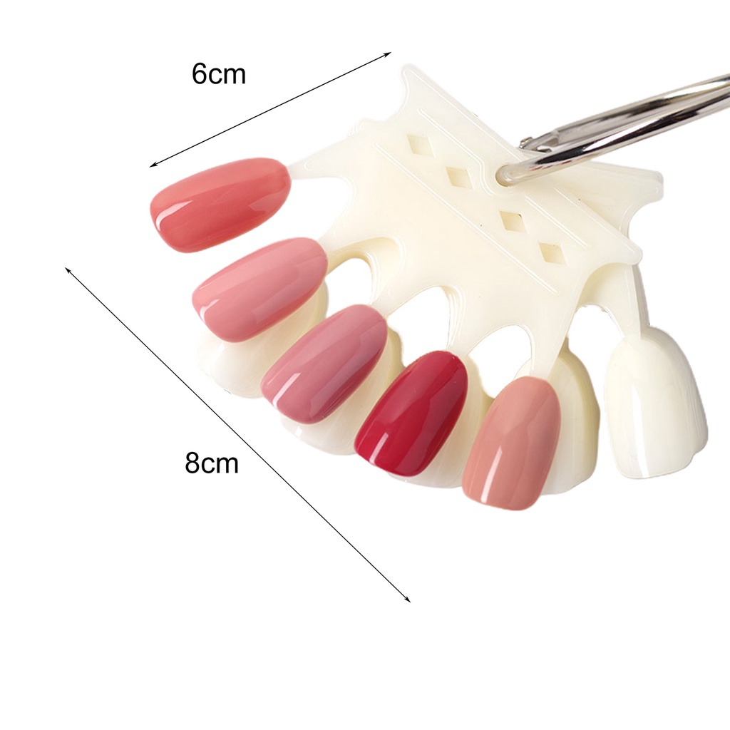 Set 10 / 50 Thẻ Móng Tay Giả Trưng Bày Hình Quạt / Vương Miện Bằng Nhựa ABS