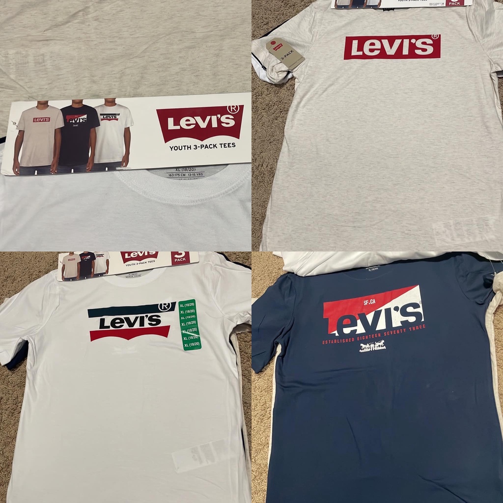 Set 3 áo thun Levi's chính hãng size XL