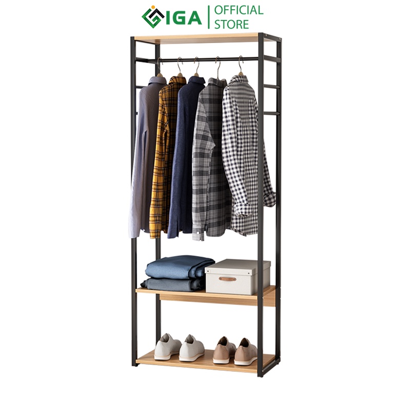Tủ Treo Quần Áo IGA Treo Tường Gỗ Sồi Phong Cách Bắc Âu - GM07