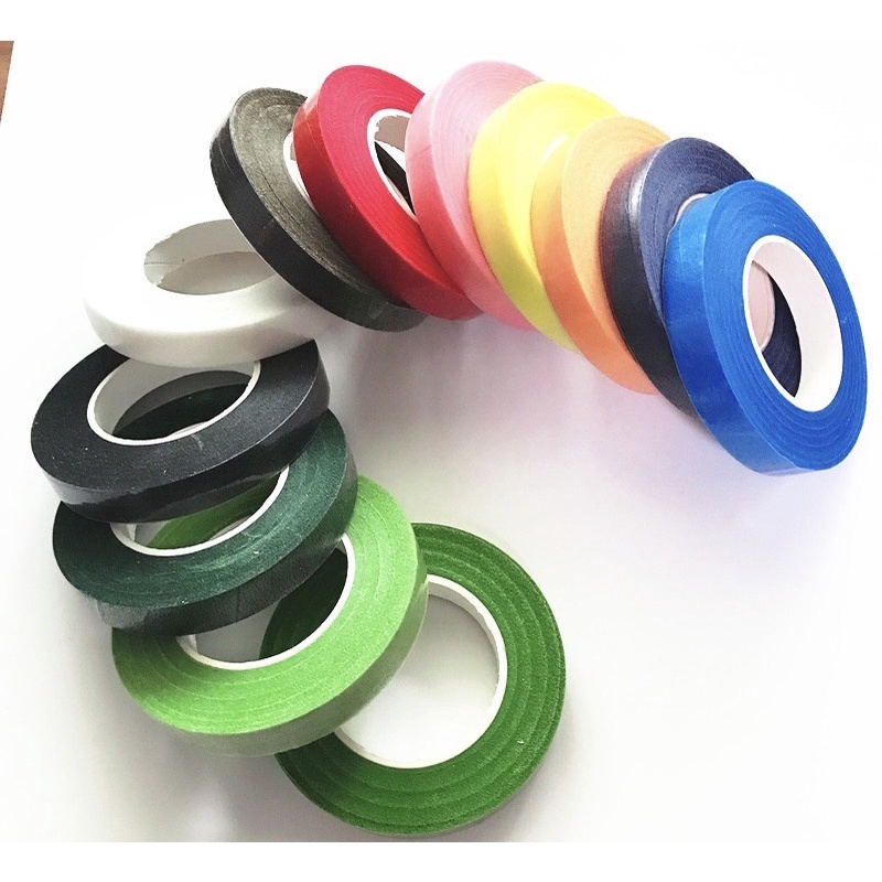 Sỉ 12 cuộn băng dính sáp quấn cành hoa, keo sáp làm handmade