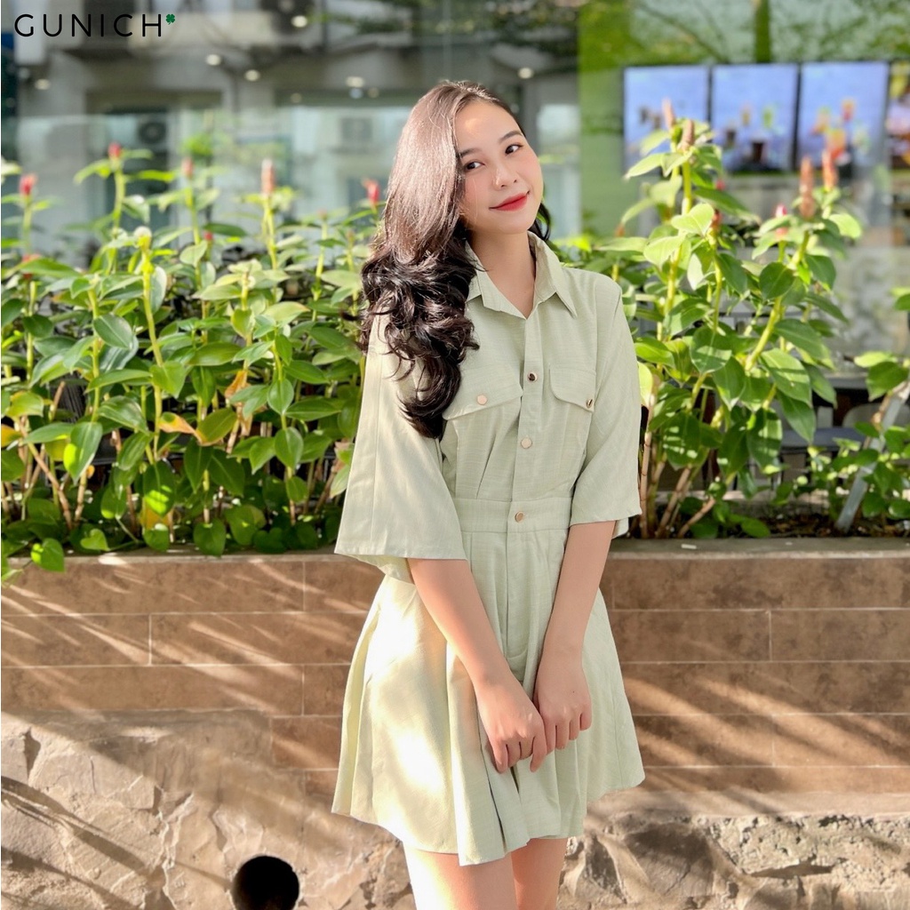 Playsuit form rộng vải cashmere cao cấp GUNICH( 2 màu)