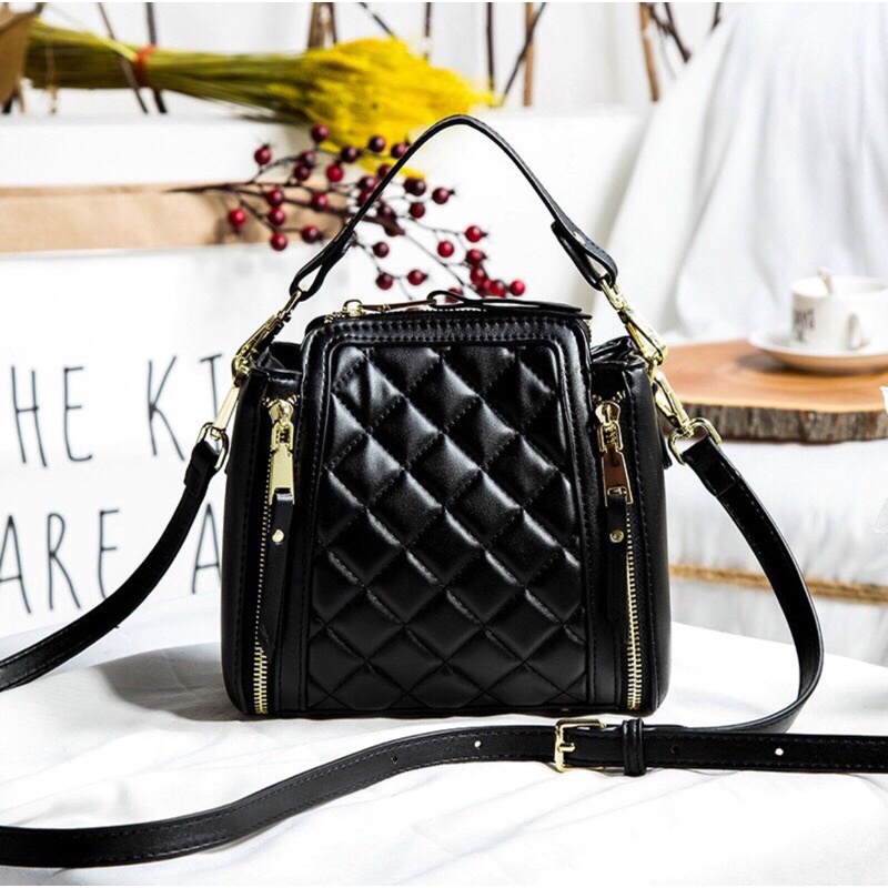 Túi đeo chéo nữ Xẻ Khoá nhiều ngăn Thời Trang  TA95