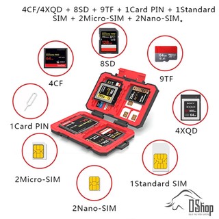 Hộp lưu trữ thẻ nhớ máy ảnh sd tf xqd cf sim tf hộp đựng thẻ nhớ chống thấm nước mini