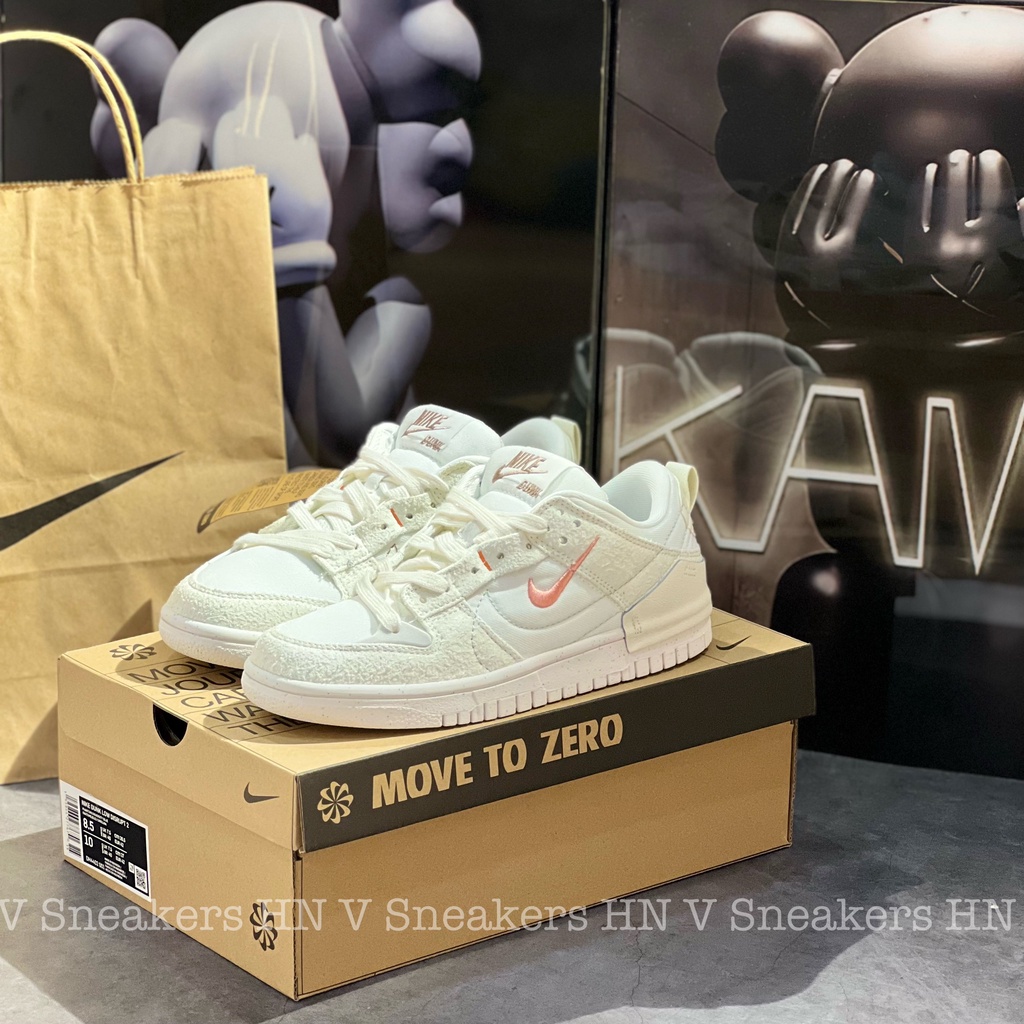 Giày Thể Thao SB Dunk Low Disrupt 2 Pale Lvory Cream,Da Lộn Nỉ Trắng Sữa Thấp Cổ Bản Chuẩn Đẹp FullboxPhụ Kiện