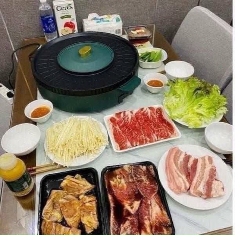 [FREE SHIP ] Bếp lẩu nướng đa năng Size đại dùng cho 7 -12 người ăn