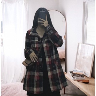 Áo khoác dạ kẻ 2hand