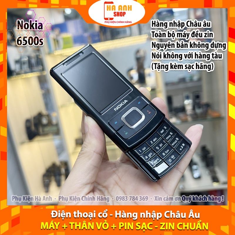 Điện thoại Nokia 6500s toàn bộ máy Zin chuẩn hàng nhập Châu Âu(Bảo hành 6 tháng đổi mới - Tặng Sạc)