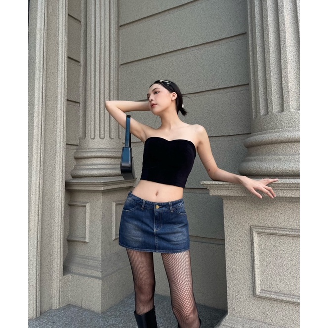 WEDNESDAY chân váy jean y2k -  jeans skirt